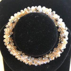 Talbots Faceted Bead Stretch Bracelet NWT